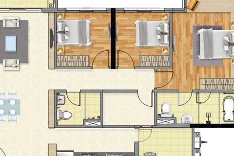 Квартира с 3 спальнями в Хошимин ,  № 26832 4