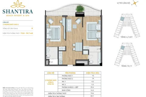 Квартира с 2 спальнями в Дананг , № 29385 20
