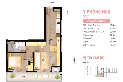 1 bedroom Apartment in Thanh Khe, Da Nang, No. 29984