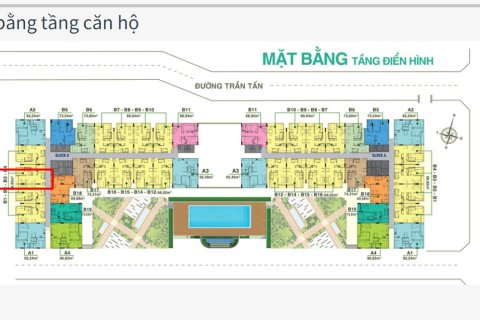 Квартира с 2 спальнями в Хошимин ,  № 26803 6