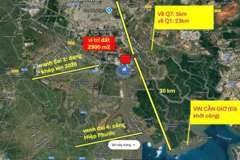 2.9m2 Land in Nha Be, Ho Chi Minh,  No. 26152
