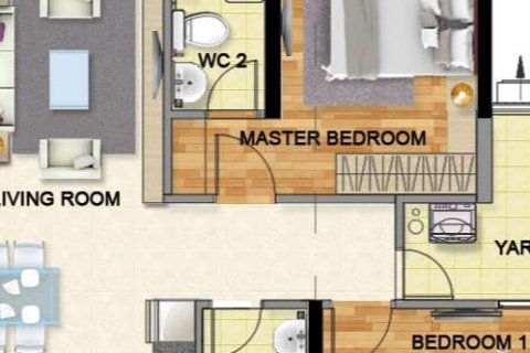 Квартира с 2 спальнями в Хошимин ,  № 26814