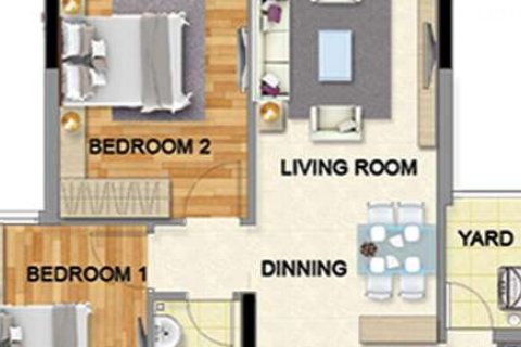 Квартира с 2 спальнями в Хошимин ,  № 26820 5